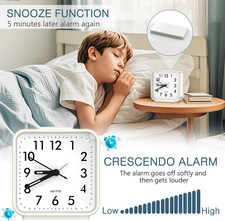 Alarm Clocks Bedside, Silent